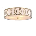 thumbnail image 3 of JONATHAN Y Aria 3-Light 15.5" Metal LED Flush Mount, Brass, 3 of 11