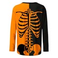 thumbnail image 5 of WEAIXIMIUNG T-Shirt Assorti pour Femmes, Imprimé Squelette, Col en V, Manches 3/4, 5 of 5