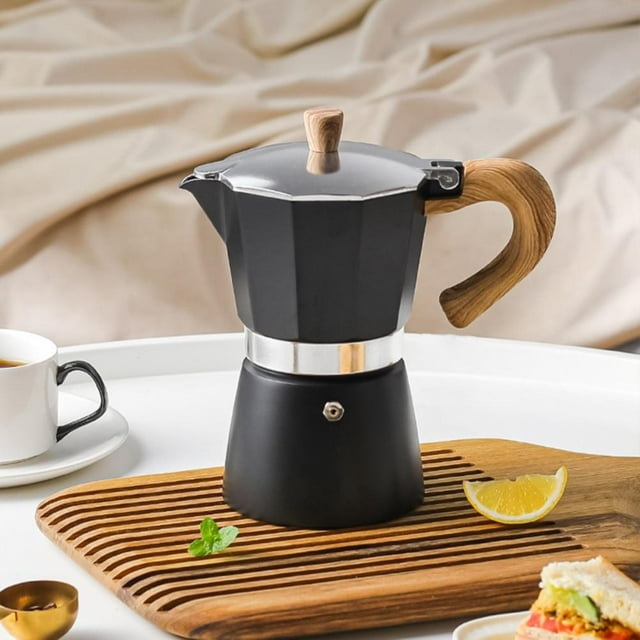 Cafetière Moka Pot, 150ml/300ml Pot d'Extraction à Froid en Aluminium Style Italien Installation Facile