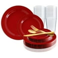 thumbnail image 4 of Smarty Red Holiday Round Disposable Plastic Wedding Value Set (60 Guests), 4 of 7