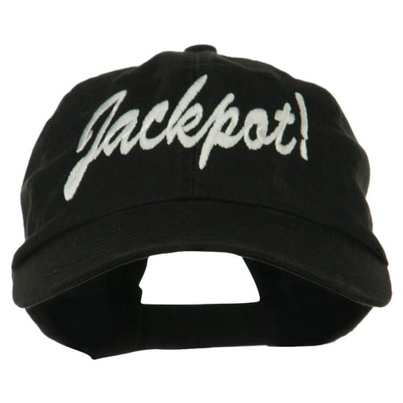 Jackpot Embroidered Washed Cap - Black OSFM