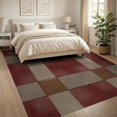 thumbnail image 3 of ODIKA 8'x10' Washable Area Rug Pile Shaped Contemporary Rectangular Panel Neutral Abstract Minimalist for King Size Bedroom Under Bed, Master Suite, Non-Shedding, Easy Care, 3 of 7