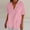Pink, variant on Women's Summer Short Sleeve Solid Color Basic Tank