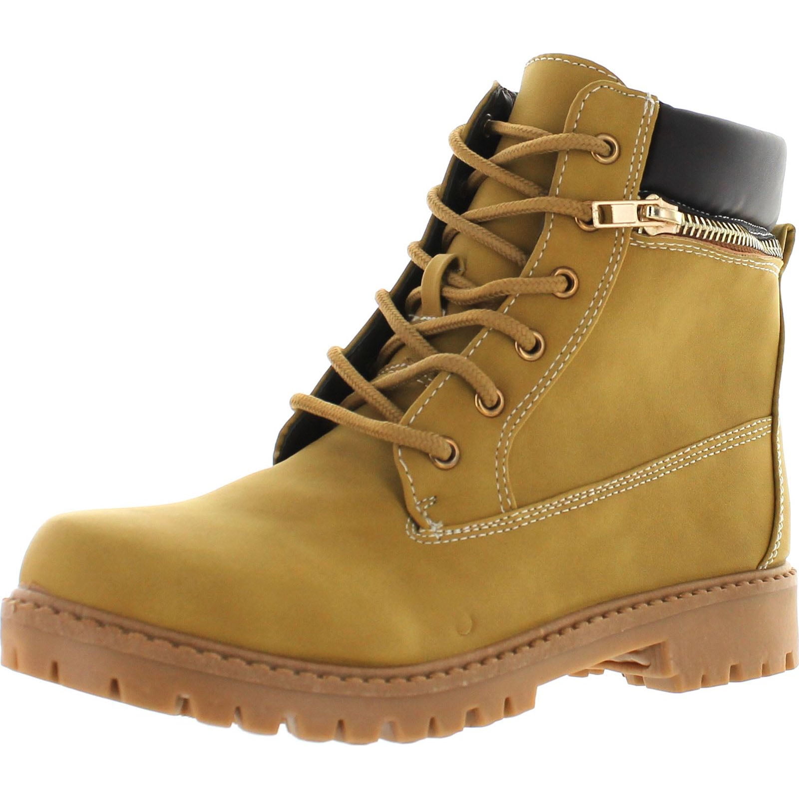 chunky heel hiking boots