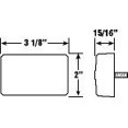 thumbnail image 3 of Peterson V170R Led Marker/ Clearance P2 Rectangular 3.1in.X2.0in., Red, Viz Pack, 3 of 5