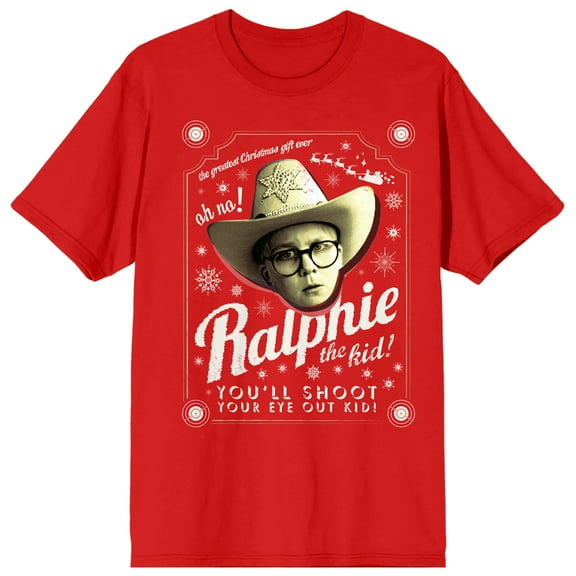 A Christmas Story You'll Shoot Your Eye Out Kid Unisex Red T-shirt-Medium