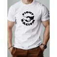 thumbnail image 1 of Men's & FIGHT RACISM Slogan T-Shirt - -Racism Message, Short Sleeve Round Neck Summer Casual & Wear, Machine Washable Ac, 1 of 5