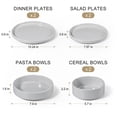 thumbnail image 2 of Onader 8-Piece Stoneware Dinnerware Set, High-Quality Handcrafted Plates and Bowls for Restaurant, Microwave & Dishwasher Safe - Light Gray, 2 of 7