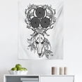 thumbnail image 1 of Celtic Tapestry, Deer Skull with Feather and Celtic Spiral on the Horns Boho, Fabric Wall Hanging Decor for Bedroom Living Room Dorm, 5 Sizes, Black White, by Ambesonne, 1 of 1