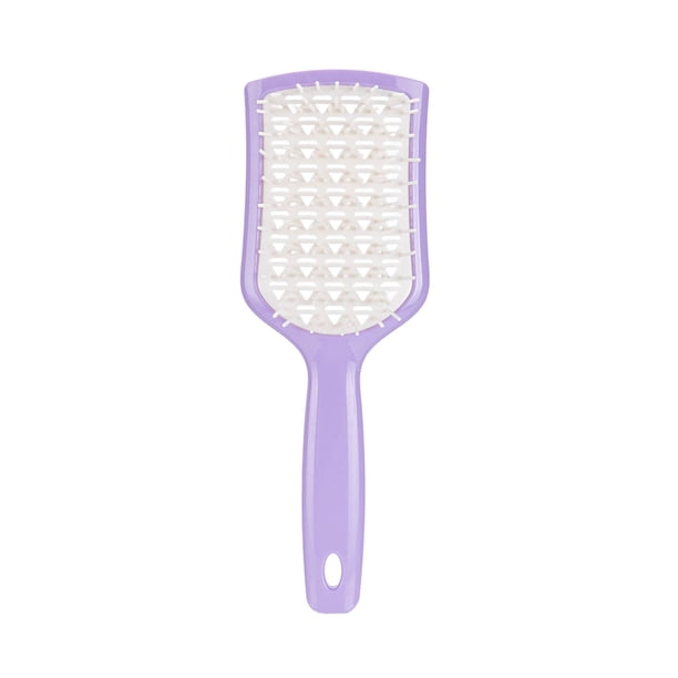 Cepillo desenredante para cabello rizado y grueso, para peinar y alisar, profesional para mujeres. Púrpura