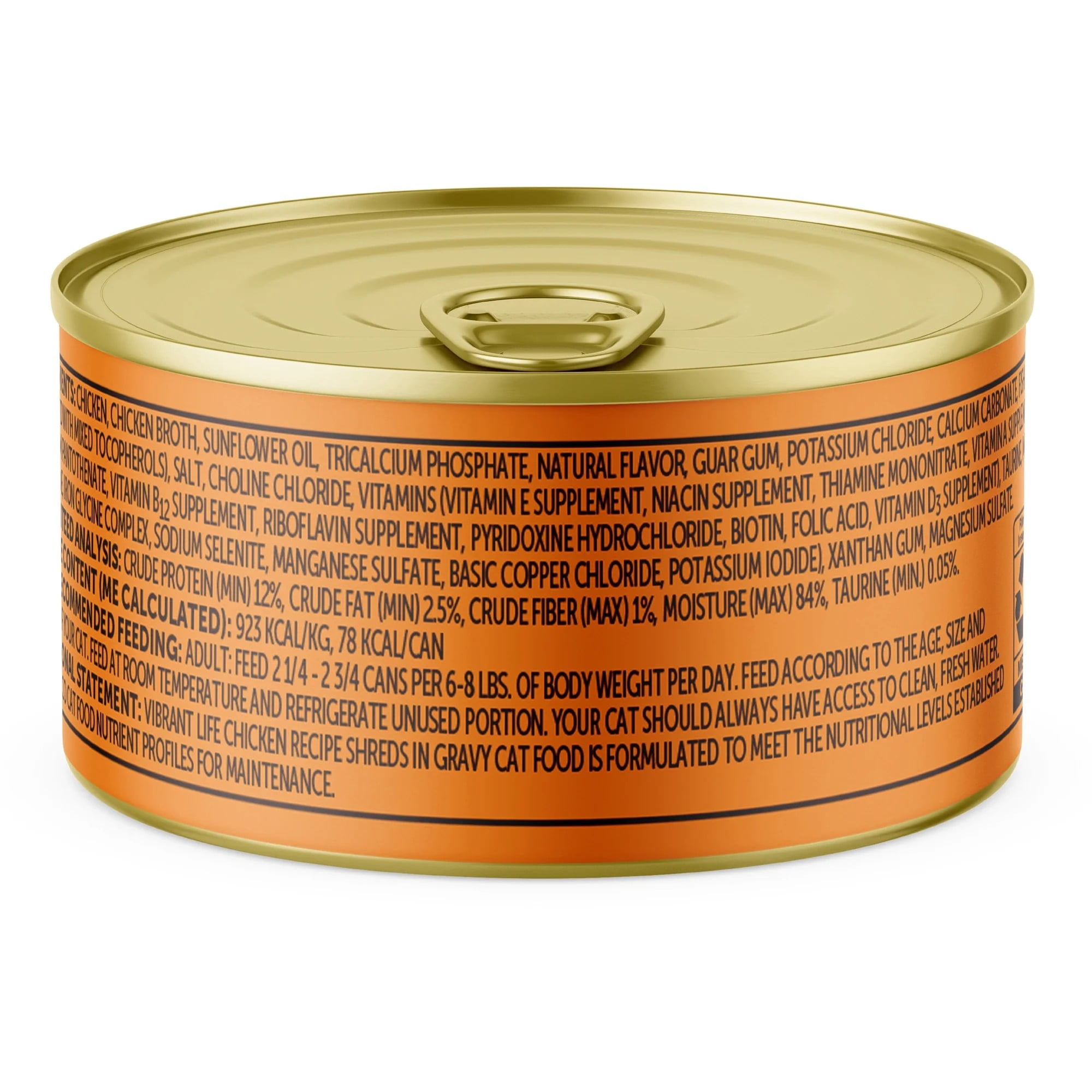 (24 pack) Vibrant Life Chicken Shreds Wet Cat Food, 3 oz Can