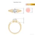 thumbnail image 5 of ANGARA Lab Grown Solitaire Diamond Celtic Knot Ring for Women in 14K Yellow Gold (Size-5.8mm| Color-F-G| Clarity-VS) | April Birthstone, Anniversary, Jewelry Gift for Women | Lab-Grown Diamond Ring, 5 of 8