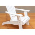 thumbnail image 6 of Outdoor Adirondack Chair, All-Weather Potia Armchair with Cup Holder, Modern Accent Oversized Lounge Chair for Fire Pit Porch Law Balcony Backyard, White, 6 of 6