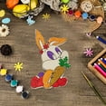 thumbnail image 2 of Xihbxyly Tablero de Madera de Pascua, Decoración de Conejo Colorido Diy, Divertida Actividad Familiar, Idea de Regalo Creativa, Realza El Ambiente Festivo, Perfecto para Padres E Hijos, Incluye Pince, 2 of 7