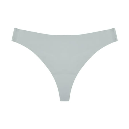 Pavied Cotton Underwear Thongs for Women Women s Cotton Underwear Underwear For Women Lingerie For Women Lingerie Women V Waist Breathable No Show Thong Seamless Underwear Cheeky Underwear Gray XL