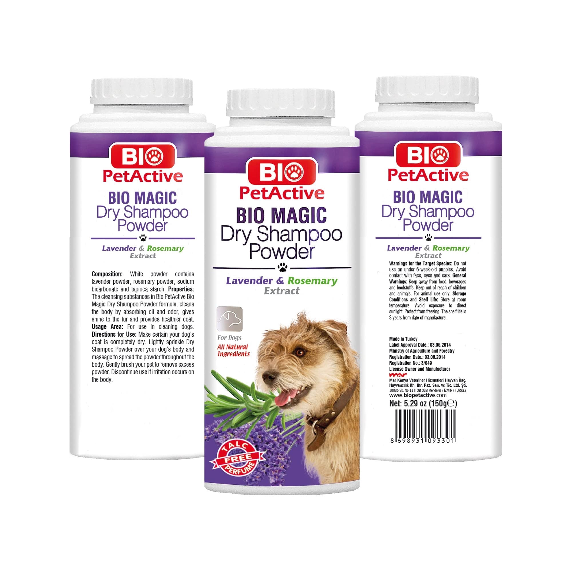 Natural Lavender and Rosemary Dry Shampoo Powder for Dogs Cleanses and Moisturizes Perfume and Talc Free Sensitive Skin Friendly 5.29 oz Walmart