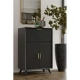thumbnail image 2 of Alpine Furniture Flynn Large Bar Cabinet With Drop Down Tray in Black, 2 of 6