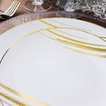 thumbnail image 4 of Balsa Circle 10 White Gold Round 10" Disposable Salad Dinner Plastic Plates Metallic Prints Party Events Tableware, 4 of 8