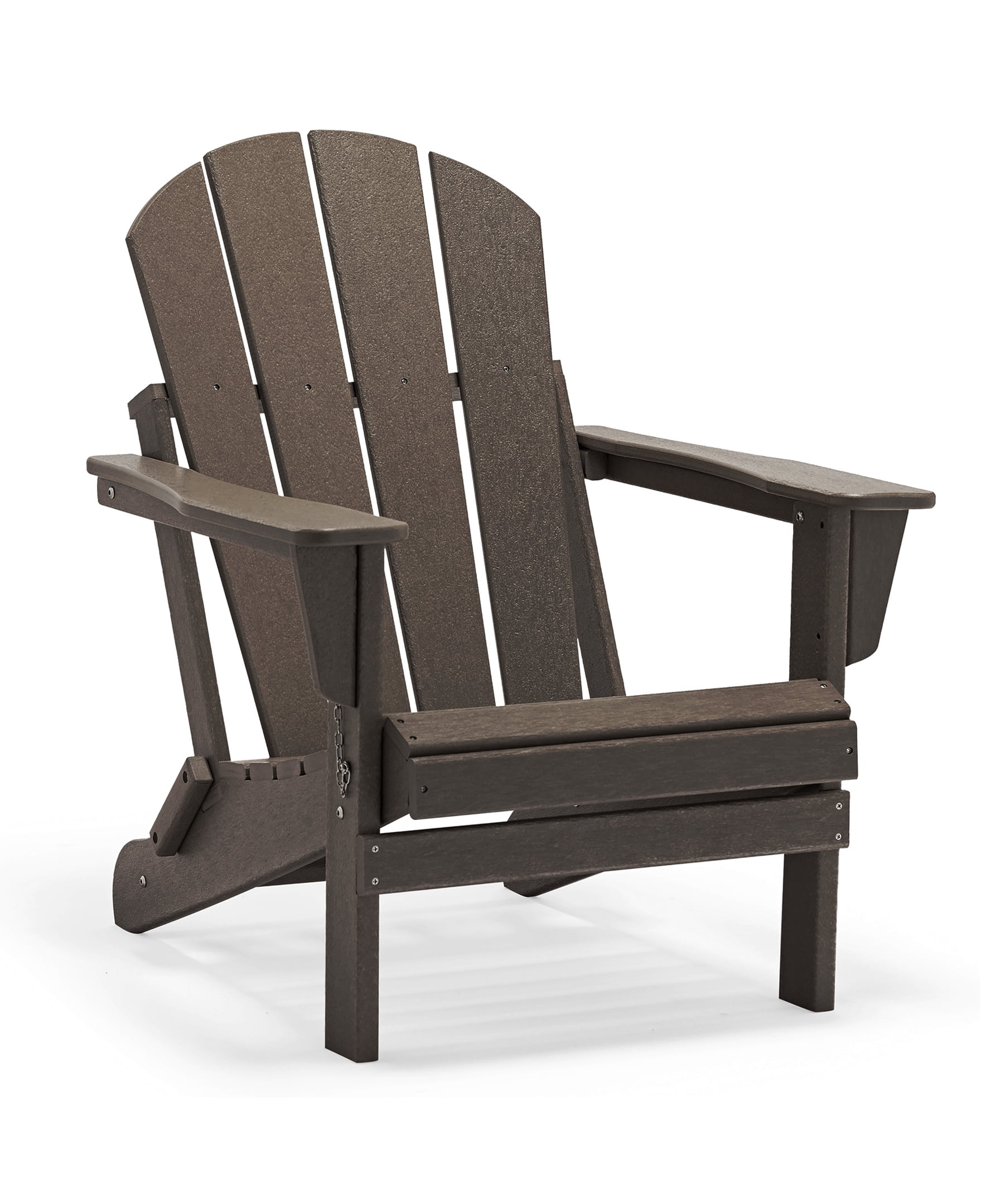 7-Piece Poly Adirondack Conversation Set Coffee Table, Side Table for Outdoor Patio Garden, Dark Brown