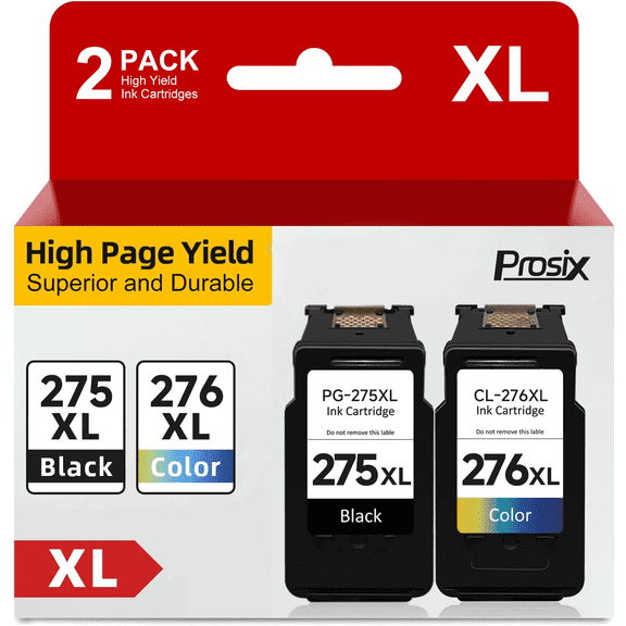 PG-275XL CL-276XL Ink Cartridge Black and Tri-Color 275 275/276 Ink Replacement for Canon TR4720 TS3522 TS3520 Printer - High Yield