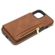 thumbnail image 4 of Protección completa del cuerpo del teléfono de la caja de cuero protectora del teléfono celular con el bolsillo de la carpeta de la cremallera para IPHONE 13Brown, 4 of 8