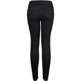 thumbnail image 2 of 2Luver, Women's, Stretchy 5 Pocket Destroyed Dark Denim Ripped Skinny Jeans?, Black, 17, 2 of 4