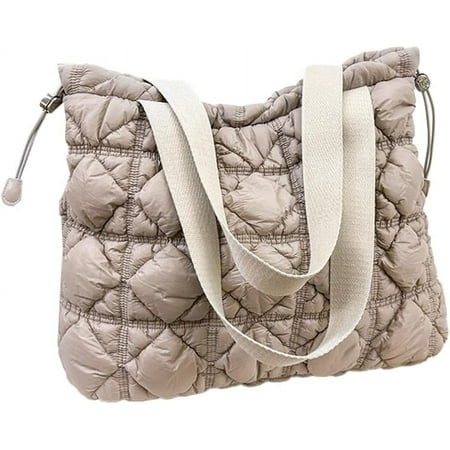 DanceeMangoos Womens Tote Bag Large Capacity Shoulder Bag Soft Cloud Handbags Puffer Tote Hobo Bag Casual Top Handle Bag with Drawstring