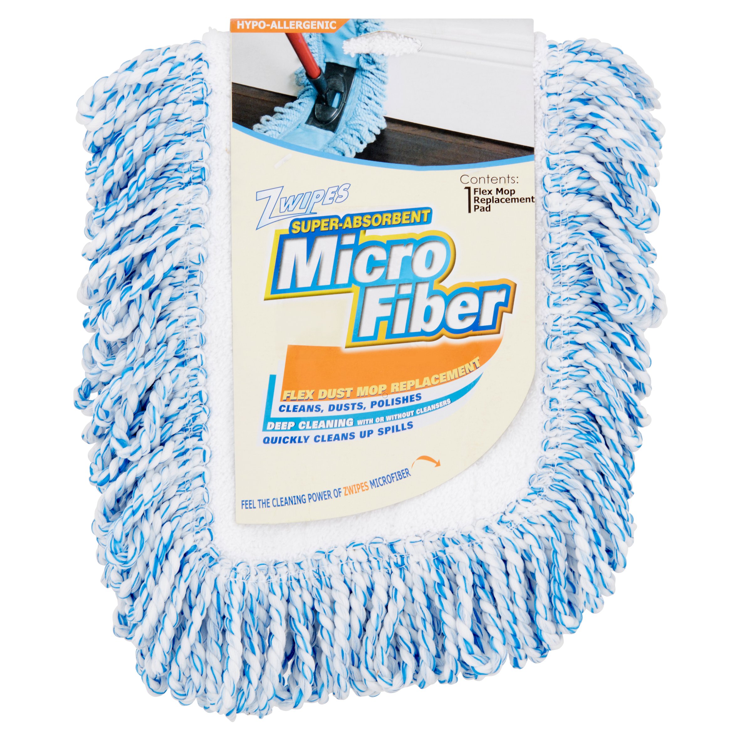 Zwipes Micro Fiber Flex Dust Mop Replacement Pad
