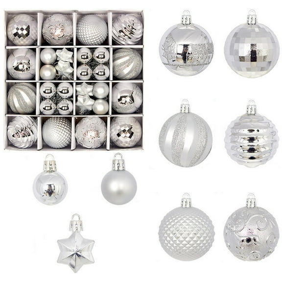 44PC Christmas Ball Ornaments Set, Shatterproof Hanging Decorations for Tree Party Birthday Holiday Wedding, Durable Xmas Balls for Home Display