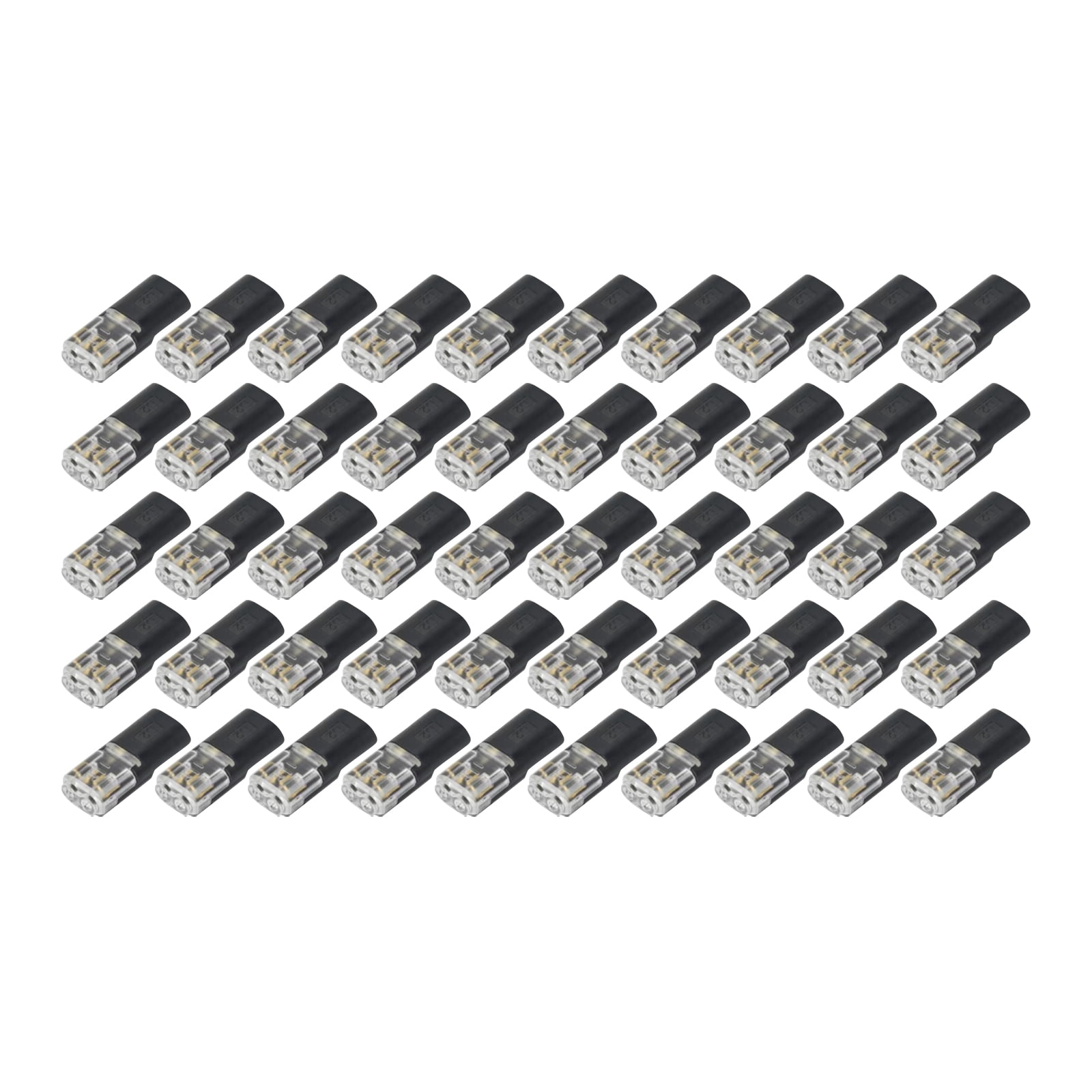 50PCS Double-wire Plug-in Connector with Locking Buckle, Quick Connect Plug for LED Light Strip,No Wire-Stripping Needed