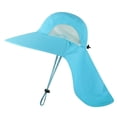 thumbnail image 1 of Été UPF50+ Chapeaux de Soleil Respirable Chapeau de Seau en Maille avec Rabat de Cou Extérieur Longue Large Bord Randonnée Pêche pour les Femmes Hommes Chapeaux Bleu Ciel, 1 of 6