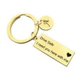 thumbnail image 1 of EGNMCR Keychains 26 letter Hangtag Stainless Steel Key Ring Drive Safe I Need You Here With You Letter Keychain, 1 of 8