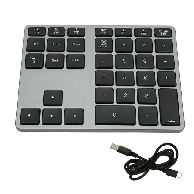 Teclado numérico inalámbrico interruptor de tijera 35 teclas BT5.0 carcasa de Aleación de aluminio Teclado numérico para escritorio portátil y tableta NikouMX