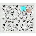 thumbnail image 2 of PinPix 17x14 Custom Cork Bulletin Board Floral Black Flower Poster Board Has a Fabric Style Canvas Finish, Framed in Floral Black Flower, by ArtToFrames (PinPix-123), 2 of 6