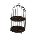 thumbnail image 3 of Bathroom Storage Rack Vanity Tray Desktop Pantry Counter Birdcage Makeup Organizer Shower Shelf for Shampoo Bedroom Perfumes Farmhouse Black 20x37cm, 3 of 8