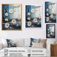thumbnail image 4 of Designart "Liquid Ink Blossoms White and Blue V" Floral Canvas Wall Art - Traditional White Flowers Entryway Wall Art, 4 of 6