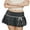 Black, variant on Rdhnmea Women Layered Ruffle Hem Skirt Butterfly Bow Asymmetric Mini Skirts A-Line Skater Dot / Flower Print Beach Short Skirt