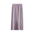 thumbnail image 4 of Xunlbb Long Skirts for Women, Ladies' Solid Color Split Knit High Waist Straight Tube Waist Skirt Great Gifts on Clerance, 4 of 8