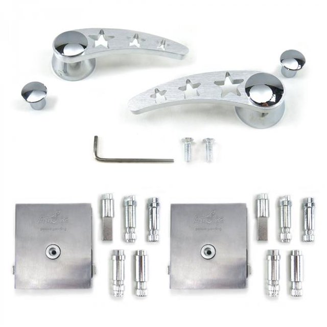Billet Star Window Cranks with Switches - Pack of 2