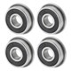 thumbnail image 1 of Uxcell Paquete de 4 Cojinetes de Bola con Brida F608-2RS, 1/3" x 7/8" x 2/7" Sellados de Goma, 1 of 6