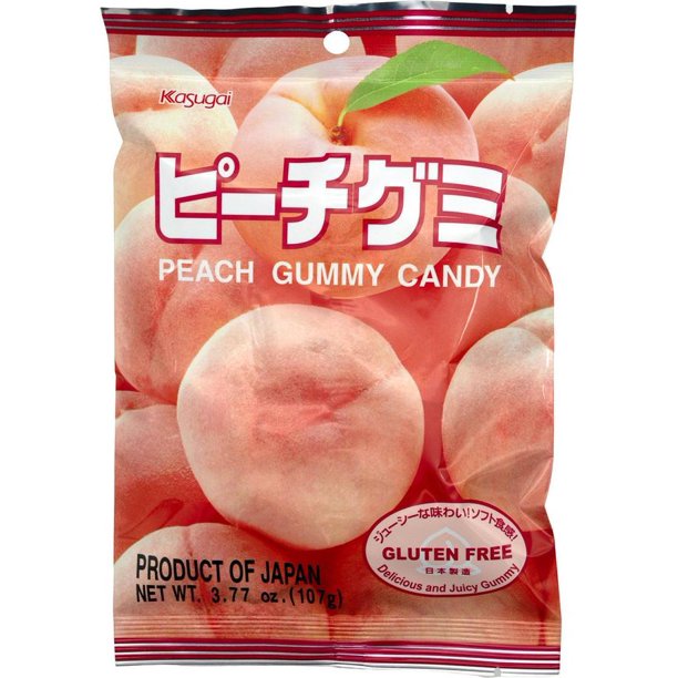 Kasugai Japan Fruity jelly Gummy Candy, 12 flavors available Peach