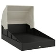 thumbnail image 5 of vidaXL Sunbed with Foldable Roof Black 200x114x128 cm Poly Rattan, 5 of 5