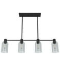 thumbnail image 6 of Hunter - Lochemeade 4-light Natural Black Iron, Large Chandelier, Dimmable, Modern Style, Linear Shaped, for Bedrooms, Dining, Living Rooms - 19715, 6 of 10