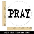 thumbnail image 2 of Pray Fun Text Self-Inking Rubber Stamp Ink Stamper - Purple Ink - Small 3/4 Inch, 2 of 7