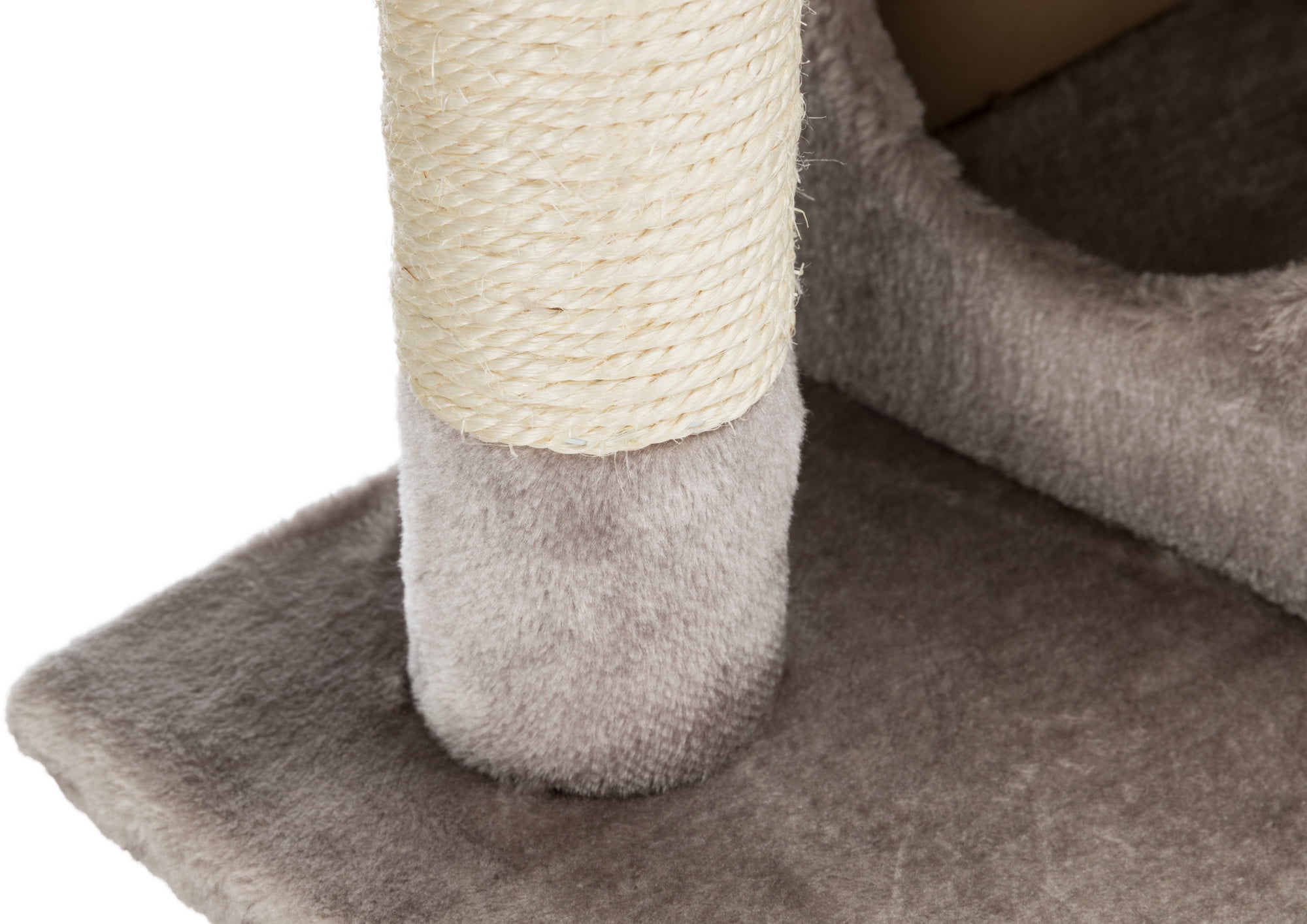 TRIXIE Roma Senior Plush & Sisal 7-Level 70" Cat Tree with Scratching Posts, Platforms & Cat Toys, Gray