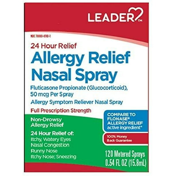 Leader Allergy Relief Nasal Spray, 24hr, 120 Sprays