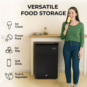 Whynter Compact Upright Convertible Fridge/Freezer with Lock, 3.1 Cu. Ft., Black, Energy Star