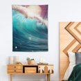 thumbnail image 2 of ONETECH  White Ocean Ocean Tapestry,Surfing Azure Landscape Wave Large Wall Hanging  Tablecloths Tapestry Bedroom Room Living Room Dorm 30 x 40 Inches, 2 of 7