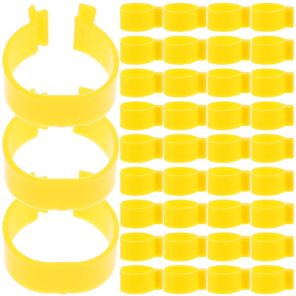 BESTOYARD 100Pcs Chicken Leg Tags Adjustable Design Plastic for Poultry Identification