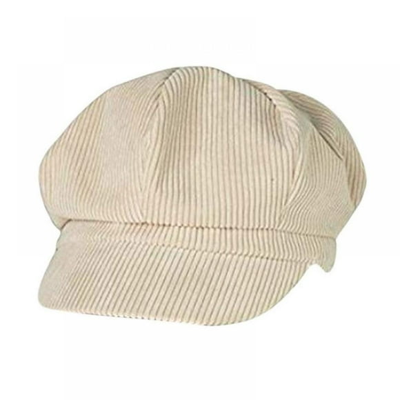 Mode Dôme Bérets pour les Femmes Coton Rétro Octogonal Casquette Automne Extérieur Tout-Correspondant Plafonné